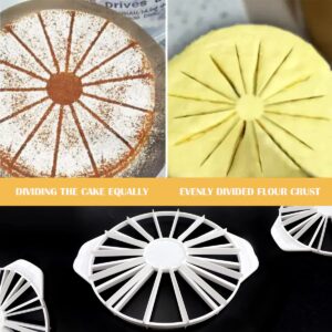 LNQ LUNIQI Round Cake Portion Marker, 14 or 16 Piece Cake Slice Marker Equal Portion Cutter Double Sided Cake Portion Marker Baking Tool for Kitchen Utensils DIY Cooking Cake Dividing