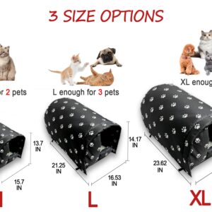 Size L Cats Shelter Big for 3 Adult Cats Outdoor Feral Cat House for Winter, Waterproof and Warm Cat House Outdoor Insulated,Foldable Cotton Filled Thicken Stray Cats Dogs Tent Shelter (Blue Bowl)