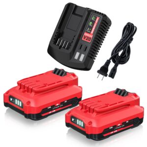 bonacell 2pack 20v 3.5ah replacement for craftsman 20v battery v20 lithium battery and charger kit for cmcb202 cmcb204 cmcb206 cmcb201 cmcb100 cmcb124 with cmcb104 craftsman 20v battery charger