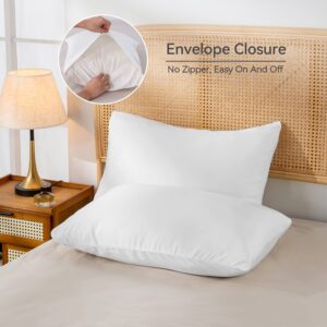 JELLYMONI Cream White Duvet Cover Set, Bamboo Viscose Duvet Cover, Luxuriously Soft & Cooling, 3 Piece Set - 1 King Hidden Zipper Duvet Cover with 8 Corner Ties, 2 Pillowcases