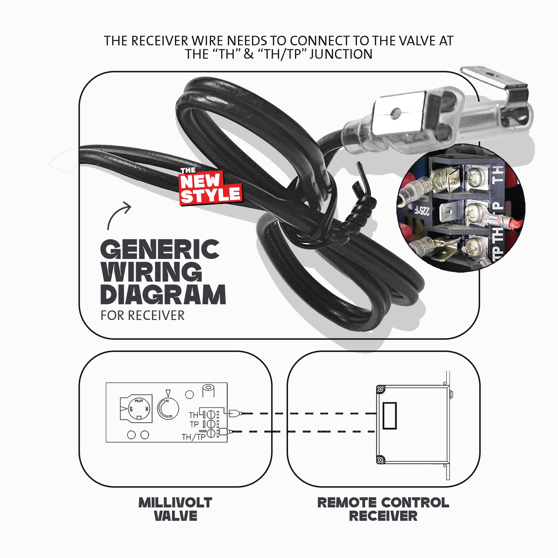 Upgraded Remote Control Thermostat Kit,for Ambient Majestic Vermont-castings skytech monessen etc,Millivolt Gas Valve Fireplaces and Stoves