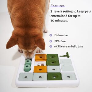 Barkwhiz Dog Puzzle Toy 3 Levels, Dog Interactive Toys, Mental stimulating for Boredom and Smart Dogs, Treat Puzzle for All Breeds Dog