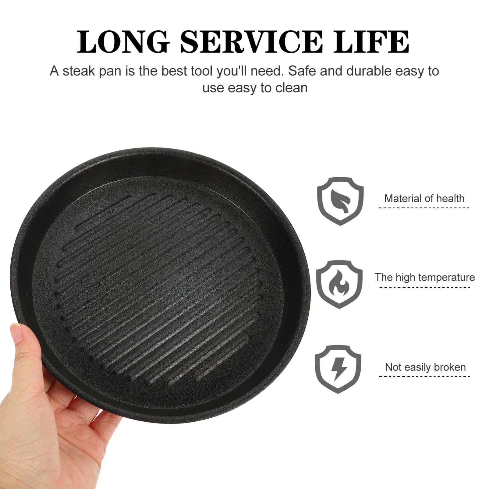 KICHOUSE Non Stick Aluminum Grill Pan for Outdoor Barbecue Versatile Camping Steak Pan for Indoor and Outdoor Cooking Ideal for Grilling and Bbq Use