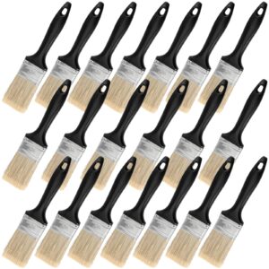 hozeon 20 packs 2 inch paint brushes, wall paint brushes, stain brushes trim paint brushes for wall trim, furniture, fences, deck, and diy paint black