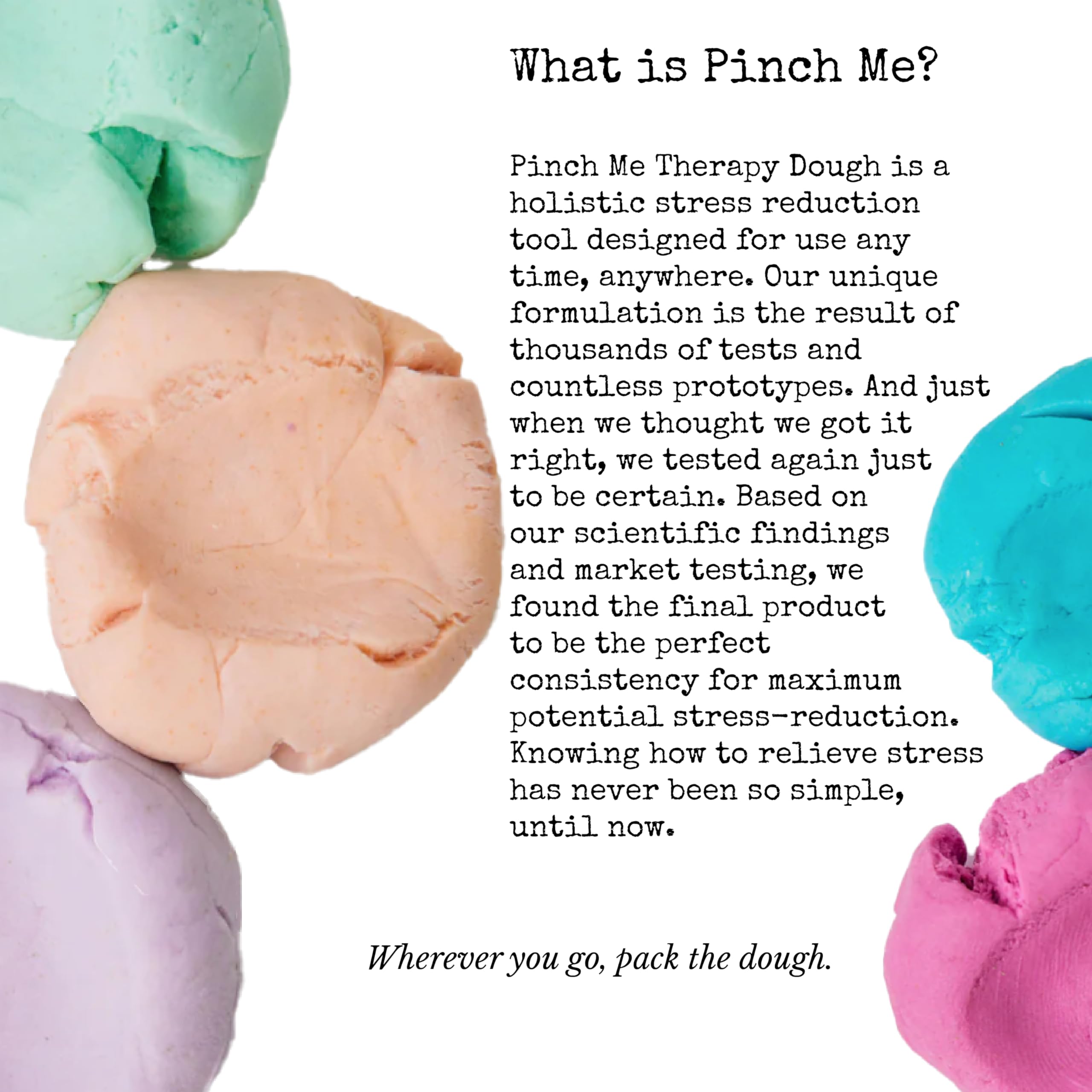 Pinch Me Therapy Dough Locket Combo - Holistic Aromatherapy Stress Relieving Putty – .3oz Clip-On Locket Scent + 3oz Dough BUMBLEBERRY