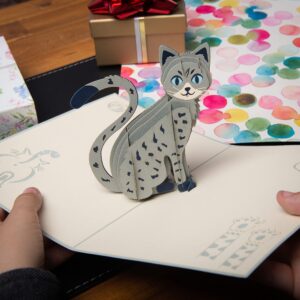 Cat Pop Up Card by DEVINE Popup Cards w/envelope (8"x6") | Pop Up Greeting Cards | Pop Up Birthday Cards for Women Mom | Funny 3D Cards All Occasion Love