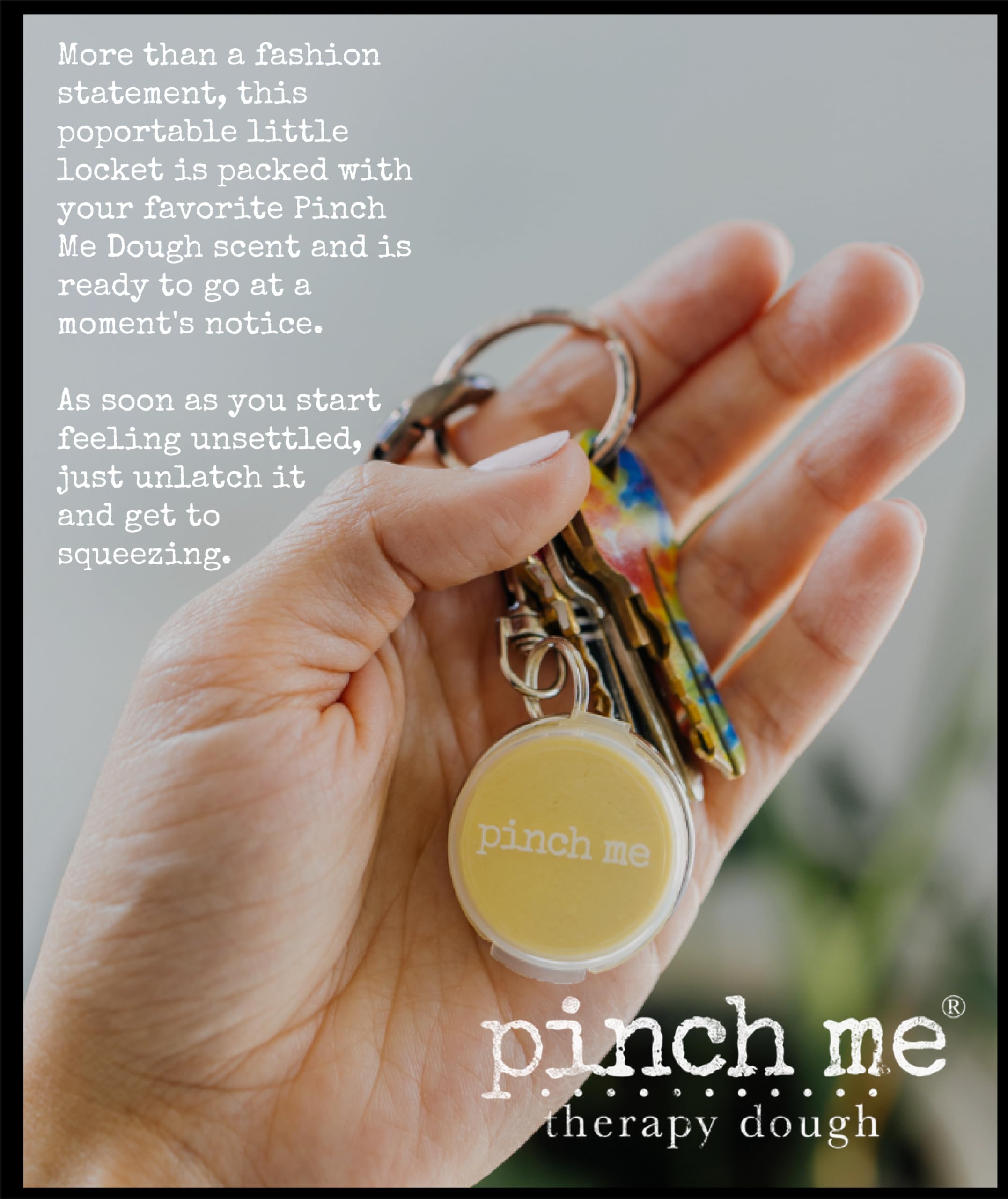 Pinch Me Therapy Dough Locket Combo - Holistic Aromatherapy Stress Relieving Putty – .3oz Clip-On Locket Scent + 3oz Dough BUMBLEBERRY