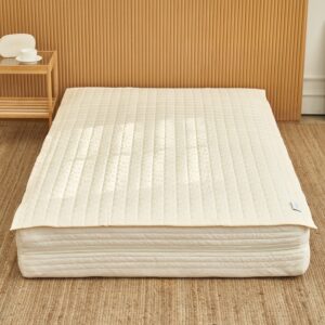 Cotton Queen Mattress Pad/Blanket, Also can be Used as Cover by ShieldLife, Cotton Blend Protection Mat for Queen Size Bed, Compatible with TheraMat Heated Mattress Pads, Made in Korea