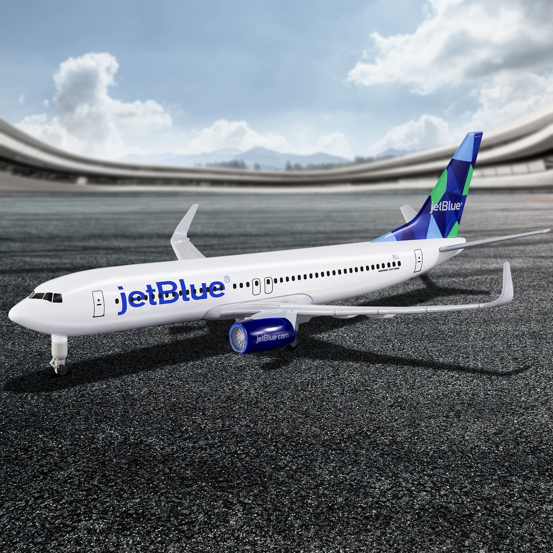 Busyflies 1:300 Scale Jetblue 737 Airplane Models Alloy Diecast Airplane Model