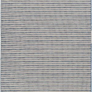 Mark&Day Outdoor Rugs, 5x7 Acheri Modern Indoor/Outdoor Dark Blue Area Rug, Non Shedding Blue Beige Carpet for Patio, Porch, Deck, Bedroom, Living Room or Kitchen (5'1" x 7')