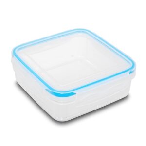 Kitchen & Cabana - Set of 3 - Fun Size Sandwich Containers - Reusable, BPA Free Plastic, Snap Shut Lids with Airtight Silicone Seal. Great for Sandwiches, Snacks and Storage (K&C-3PK)