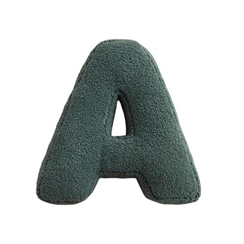 MOJUN Letter Pillows, Cute Soft Plush Letter Decorative Pillows English Alphabet Throw Pillows Cushion for Living Room Sofa Couch Bed Car Decoration, A