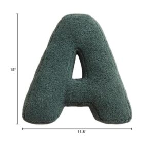 MOJUN Letter Pillows, Cute Soft Plush Letter Decorative Pillows English Alphabet Throw Pillows Cushion for Living Room Sofa Couch Bed Car Decoration, A