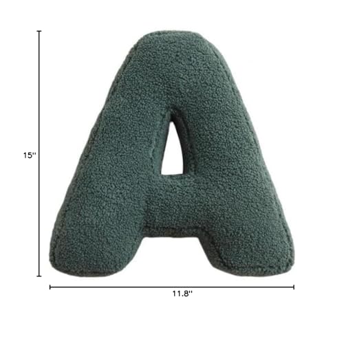 MOJUN Letter Pillows, Cute Soft Plush Letter Decorative Pillows English Alphabet Throw Pillows Cushion for Living Room Sofa Couch Bed Car Decoration, A