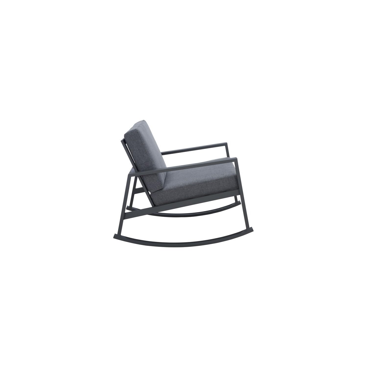 SAFAVIEH PAT7727A Outdoor Collection Cantor Grey Cushion Rocking Chair