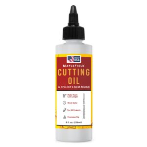 cutting oil for drilling metal & precision cutting - cutting fluid for metal drilling & milling - drill bit oil - thread cutting oil & tapping fluid - machine cutting fluid - made in usa - 8oz