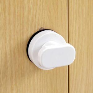 YIDELAI - Suction Cup Door Handle, Glass Door Handle, Refrigerator, Drawer, Bathroom, Suction Cup armrest, Bathtub Shower Handle, Kitchen Drawer Cabinet Handle Suction Cup (Small White)