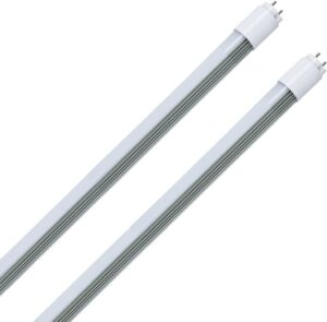 xapolu 4ft 48 inch led replacement for fluorescent tube light, dual ended f32t8/f40t12 bulb, 18w 5000k 2520lm, ballast compatible or bypass, 1-10v dimmable, dlc&ul listed, type a+b-2 pack