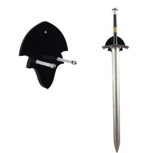 HHUXIUE Sword Stand Wall Hanging Sword Stand Sword Hook Wall Hanging Display Stand Single Sword Vertical Wall Hanging Display Stand Samurai Sword Stand (Black 2 Sets)