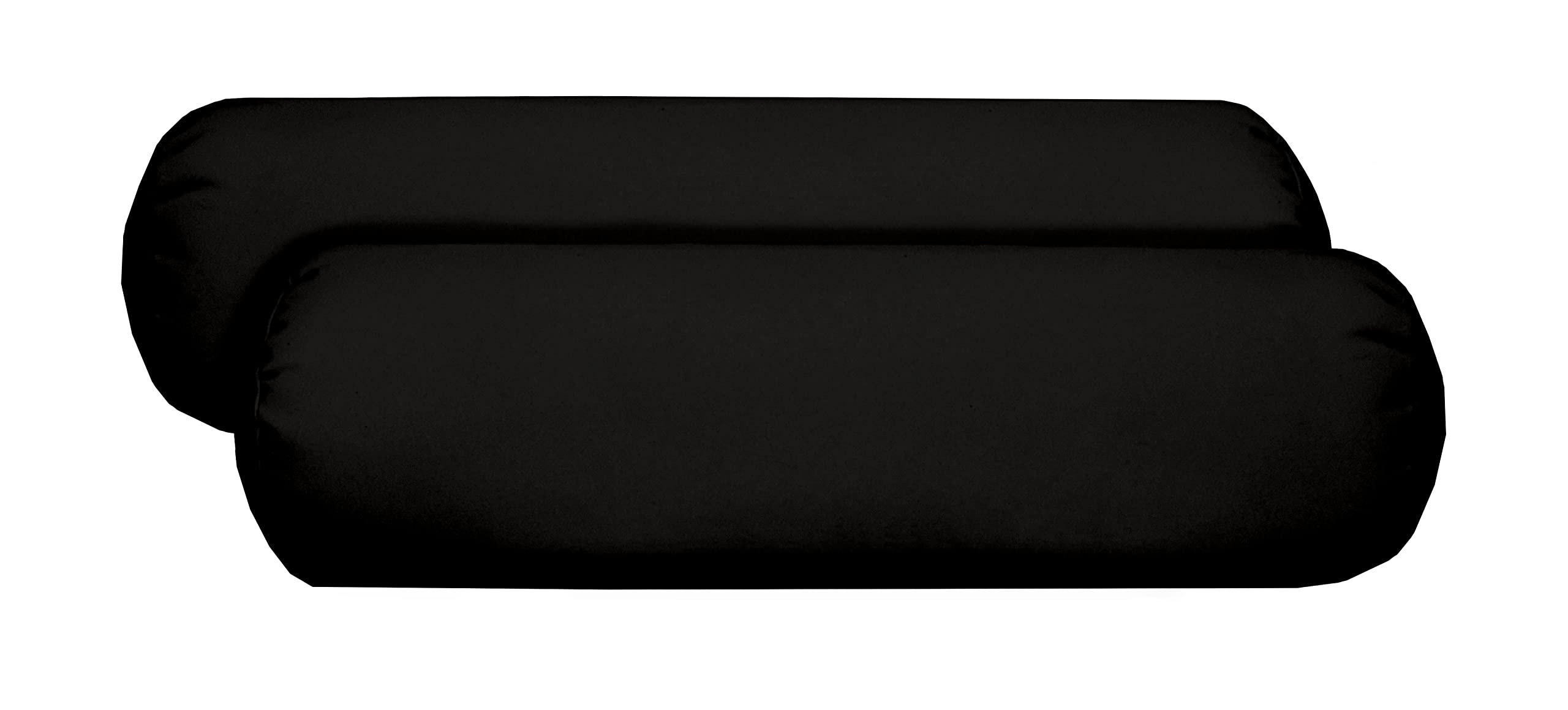 RSH DECOR: Sunbrella Neck Roll Jumbo Bolster Pillows Set of 2 | 24” x 8" | Water and Fade-Resistant Performance Fabric | Outdoor Support Pillows for Patio Furniture | Canvas Black