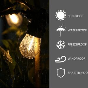 FUTIME 48 Pack S14 LED String Light Bulbs, 1W Shatterproof & Waterproof Outdoor Indoor Replacement Bulbs, E26 Base Edison LED Light Bulbs Warm White 2200K. (S14 48Pack)