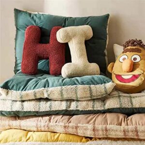 MOJUN Letter Pillows, Cute Soft Plush Letter Decorative Pillows English Alphabet Throw Pillows Cushion for Living Room Sofa Couch Bed Car Decoration, A