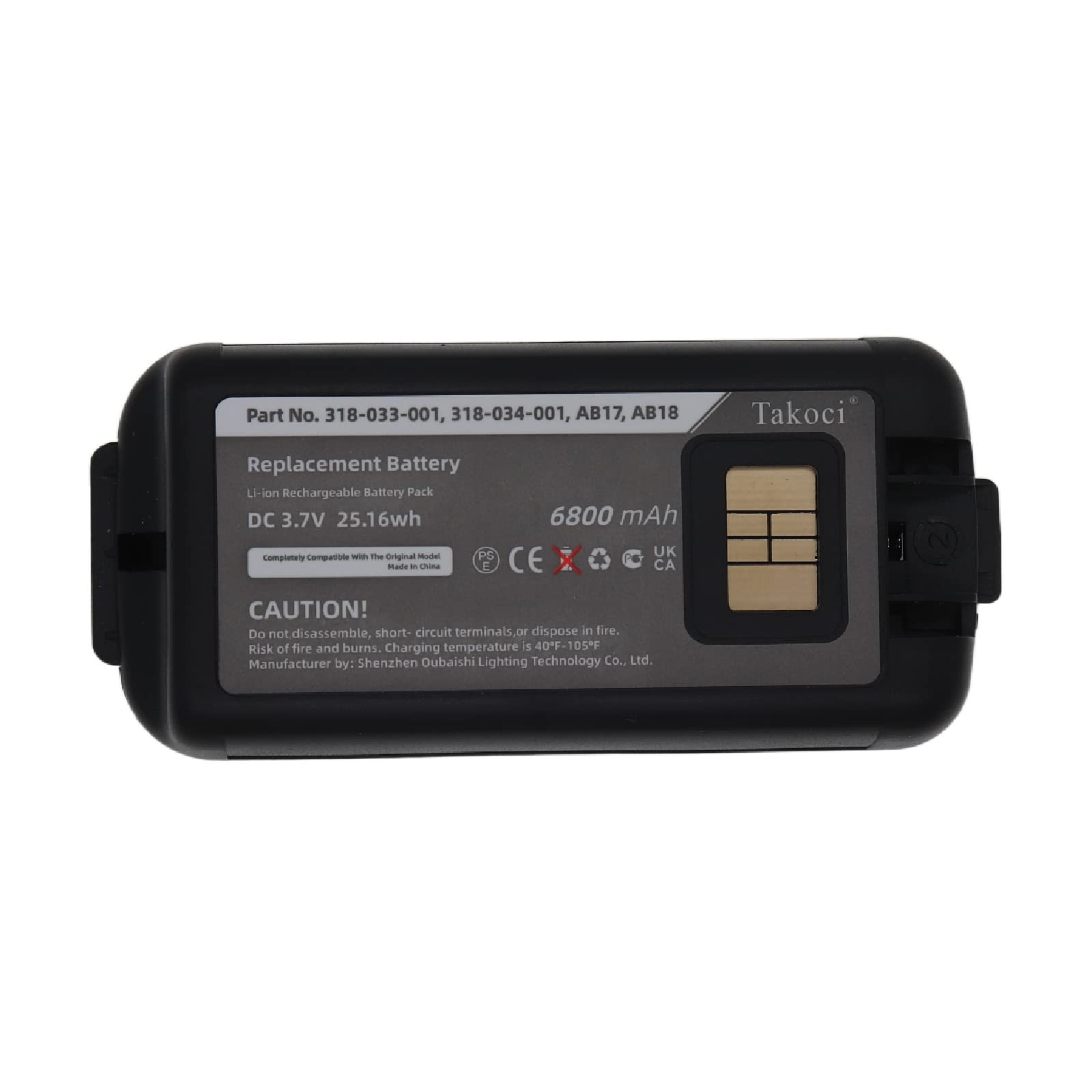 Youejoeq 6800mAh 318-034-001 AB17 AB18 Battery Replacement for Honeywell Intermec CK3 CK3X CK3A CK3C CK3C1 CK3N CK3N1 CK3R EDA60K/EDA61K Barcode Scanner