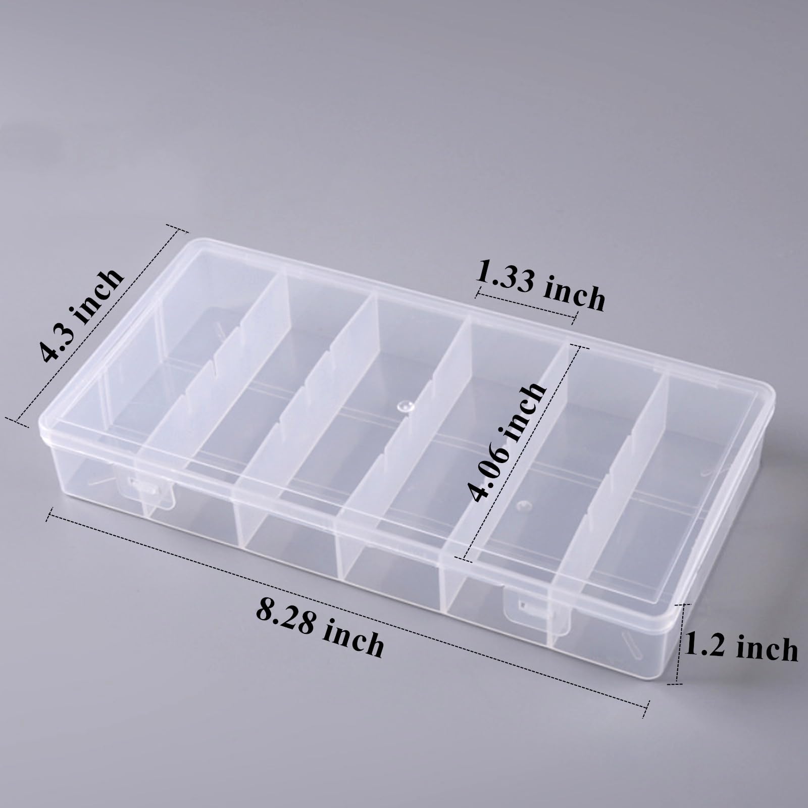 Jutieuo 3 Pack Mascara Brushes Storage Boxes, 6-Grid Clear Plastic Organizer Box Container with Hinged Lid for Disposable Makeup Tools/Applicator/Swabs/Brushes