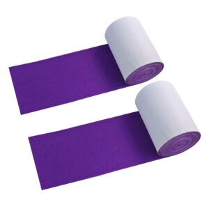 Jtnohx 2 Rolls Felt Adhesive, 4" x 98.4" Self Adhesive Felt Fabric, Felt Strips with Adhesive Backing for Art & Crafts, Jewelry Box Felt Liner (Purple)