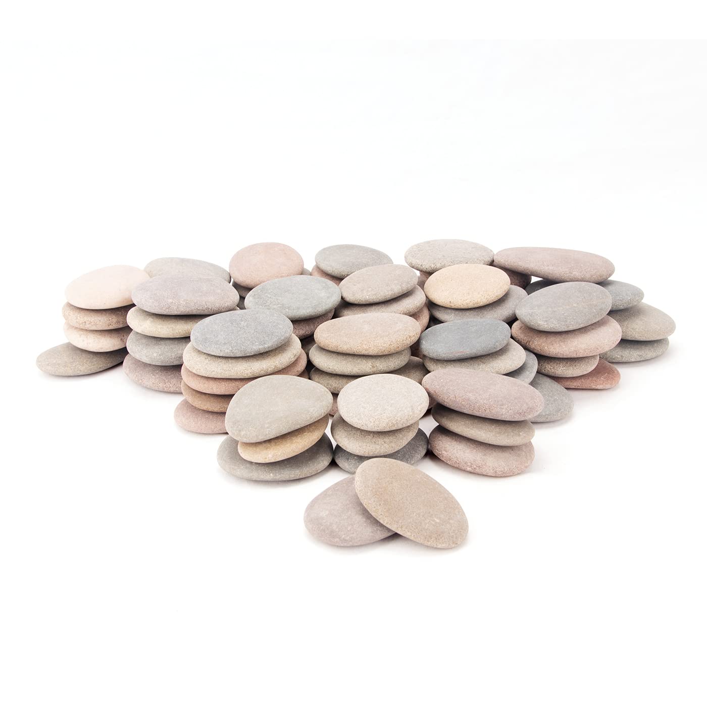 [About 98 PCS - 103 PCS](18.1 Pounds) Painting Rocks,2.23"-3.68" River Rocks,Flat Stones