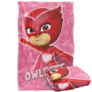 LOGOVISION PJ Masks Blanket Owlette Character Kids Silky Touch Blanket, 36" x 58"