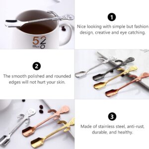 1 set Skull Shape Spoons Tea Espresso Stirring Spoons Creative Tableware Home Dessert Halloween Parties