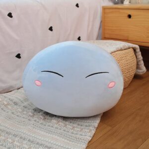 Roffatide Anime That Time I Got Reincarnated as a Slime Pillow Rimuru Tempest Plush Stuffed Throw Pillows for Bed Couch Soft Birthday Gift Blue 11 inch