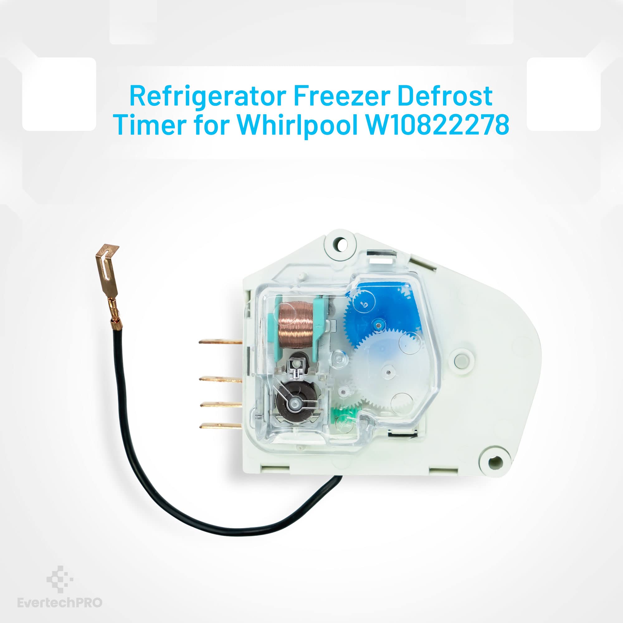 EvertechPRO Refrigerator Timer-Def Replacement for Whirlpool W10822278 14210016 2188372 2188376 4318057