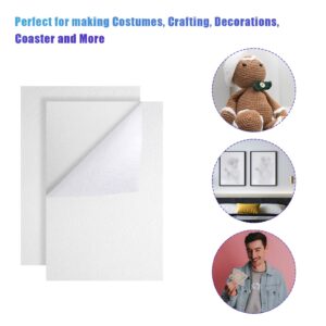 AIEX 12 Sheets Self Adhesive Felt Sheets, 7.9x11.8inch Sticky Back for Crafts Drawer Liner Jewelry Box DIY (White)