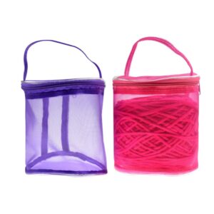 Ciieeo Portable Knitting Yarn Balls Accessories Storage Tote Bags Knitting Bag Yarn Mesh Container Empty Yarn Basket Mesh Storage Bag Knitting Yarn Bag Yarn Tote Crochet Organizer Travel