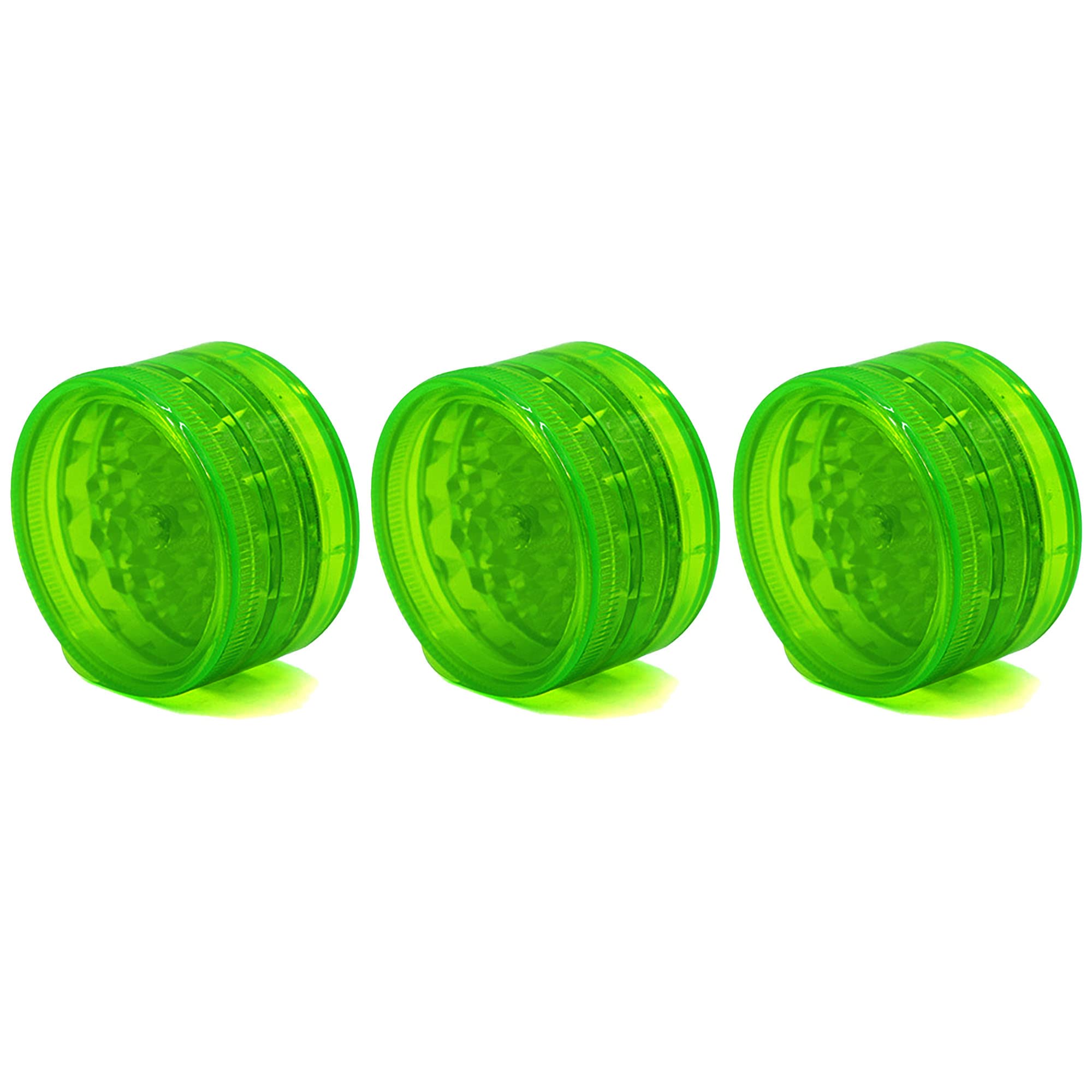 3 Pack Herb Grinder For Manual, 2.3in Small Spice Grinder With Storage, Portable And Disposable Plastic Grinder, Green