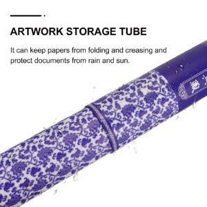 SEWACC Pull-out Poster Tube Drawing Tube Blueprint Case Poster Tubes for Storage Paper Tube Blueprint Storage Fishing Rod Case Document Holder Craft Specialty Paper Cylinder Support