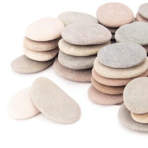 [About 98 PCS - 103 PCS](18.1 Pounds) Painting Rocks,2.23"-3.68" River Rocks,Flat Stones