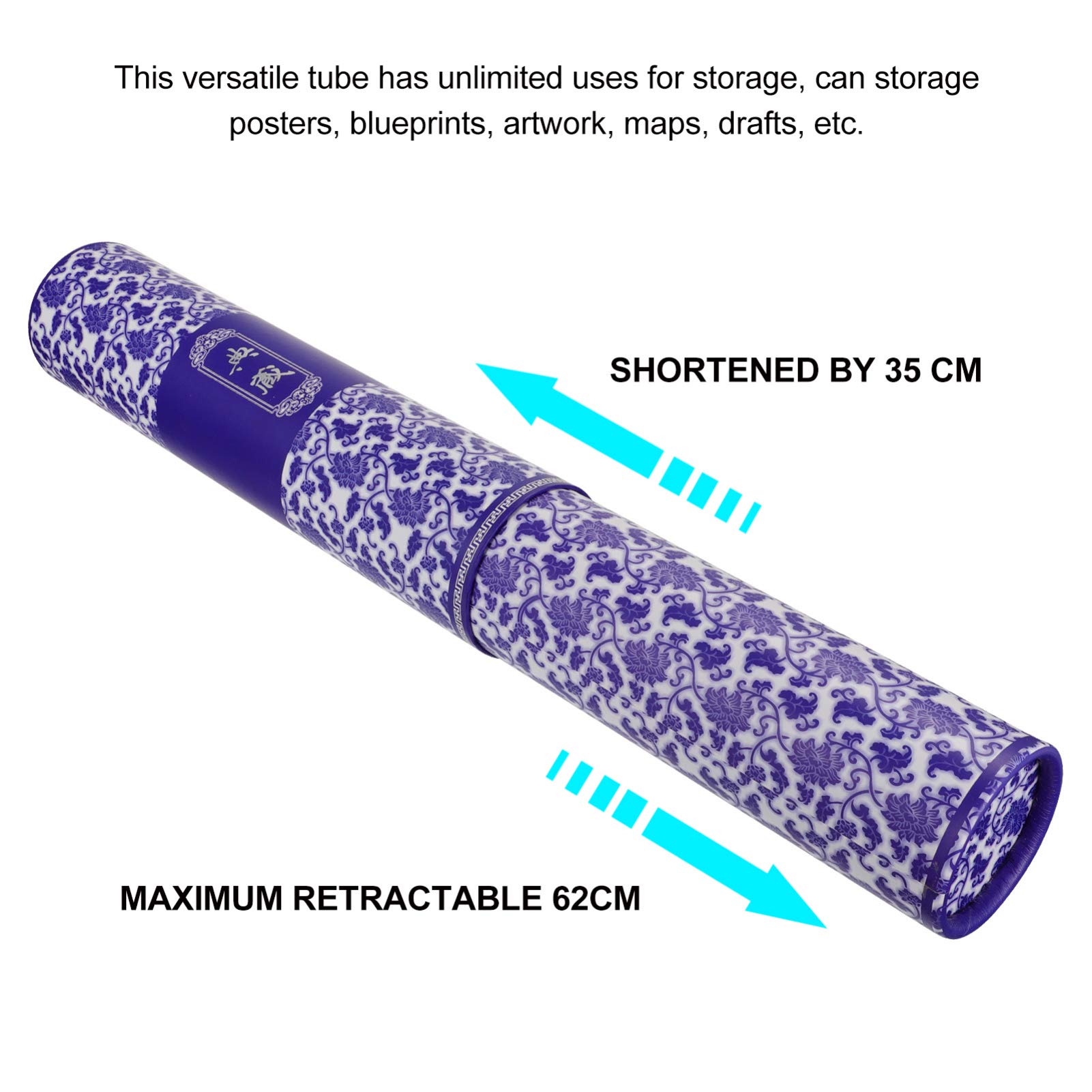 SEWACC Pull-out Poster Tube Drawing Tube Blueprint Case Poster Tubes for Storage Paper Tube Blueprint Storage Fishing Rod Case Document Holder Craft Specialty Paper Cylinder Support