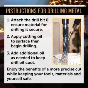 Cutting Oil for Drilling Metal & Precision Cutting - Cutting Fluid for Metal Drilling & Milling - Drill Bit Oil - Thread Cutting Oil & Tapping Fluid - Machine Cutting Fluid - Made in USA - 8oz