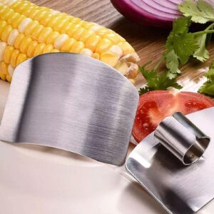 Stainless Steel Finger Guard,Stainless Steel Finger Protector,Adjustable Finger Protector,Finger Hand Protector Guard Tool for Cutting Vegetables, Meat