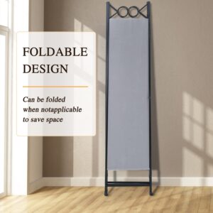 Room Divider,Folding Privacy Screen 4 Panels Portable Wall Divider Partition Room Dividers for Home Office Room Separation,Grey