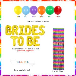 Lesbian Bachelorette Party Decorations, Brides To Be Balloons, LGBTQ Bachelorette Party Decorations, Lesbian Wedding Engagement Decorations Mrs & Mrs Bridal Shower