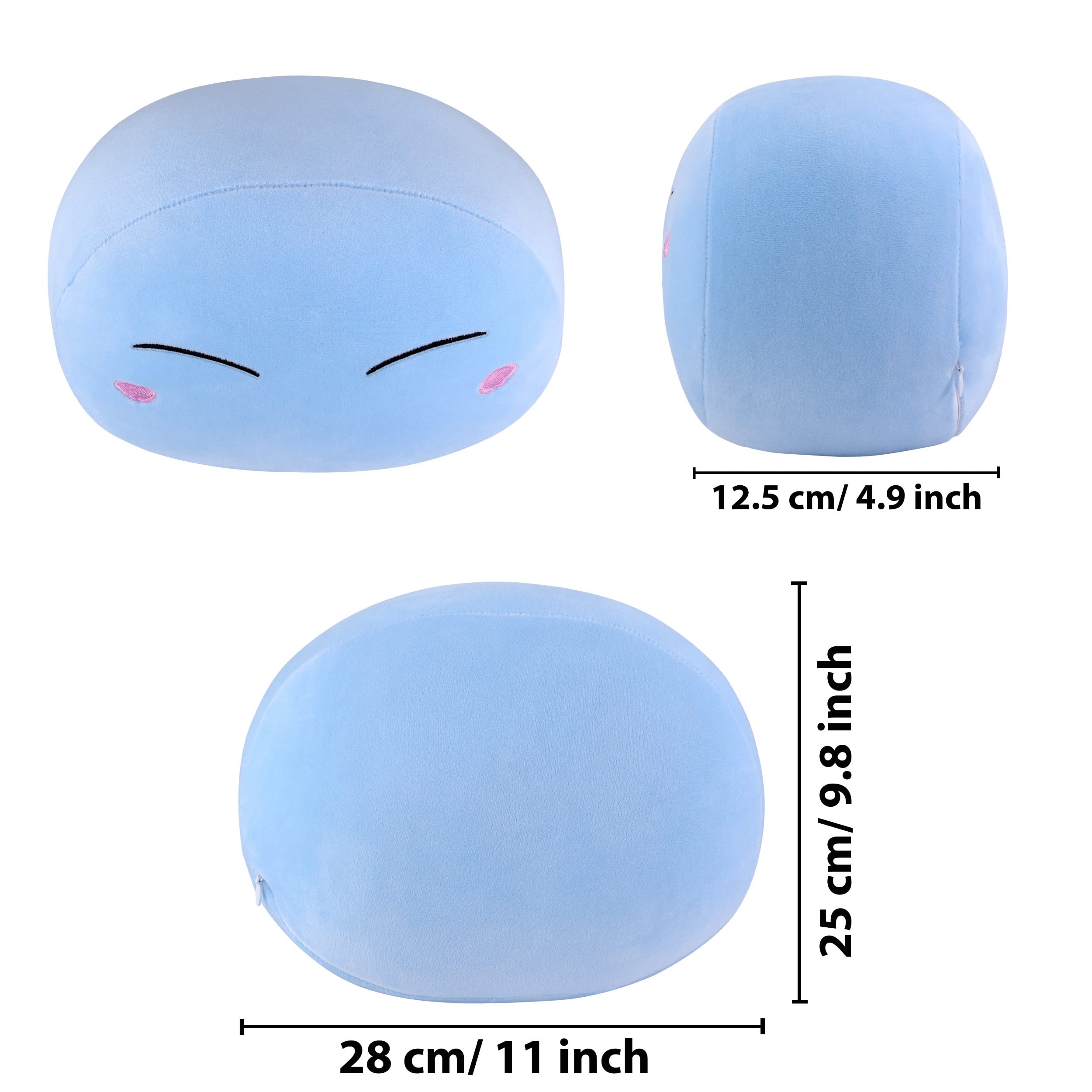 Roffatide Anime That Time I Got Reincarnated as a Slime Pillow Rimuru Tempest Plush Stuffed Throw Pillows for Bed Couch Soft Birthday Gift Blue 11 inch