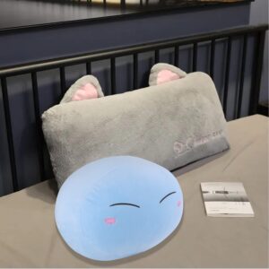 Roffatide Anime That Time I Got Reincarnated as a Slime Pillow Rimuru Tempest Plush Stuffed Throw Pillows for Bed Couch Soft Birthday Gift Blue 11 inch