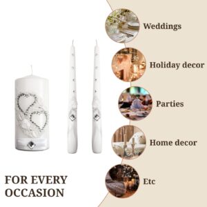 Wedding Candles for Ceremony - 6" Pillar 10" Taper Love Ceremony Candles Wedding - Faith Hope Love Candle Mesas Decorativas para Fiesta Set de velas decorativas