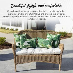 RSH DECOR: Sunbrella Lumbar Throw Pillows Set of 4 | 20" x 12" | Water and Fade-Resistant Performance Fabric | Outdoor Pillow Covers with Down-Alternative Inserts | Astoria Sunset