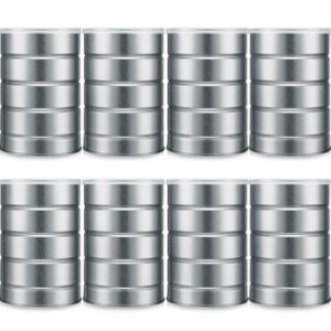 jadive 8 pcs empty coffee cans with lids metal tin can for kitchen storage loose leaf tea tin containers round coffee tin metal canister tea coffee sugar storage packaging or arts crafts