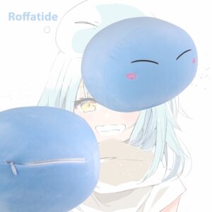 Roffatide Anime That Time I Got Reincarnated as a Slime Pillow Rimuru Tempest Plush Stuffed Throw Pillows for Bed Couch Soft Birthday Gift Blue 11 inch